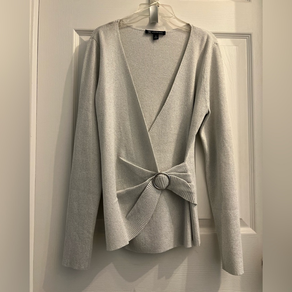 NWOT INC International Concepts Stretch Sweater with Rhinestone Accent - XL